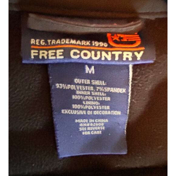 FREE COUNTRY Solid Black Polyester/Spandex Men's Jacket Sz M - Picture 7 of 7